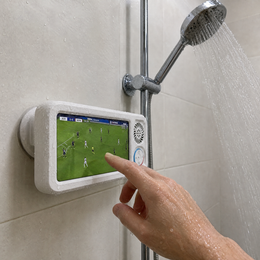 Soporte de Pantalla Resistente al Agua – Disfruta tu Contenido Favorito en la Ducha"