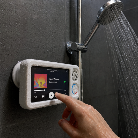 Soporte de Pantalla Resistente al Agua – Disfruta tu Contenido Favorito en la Ducha"
